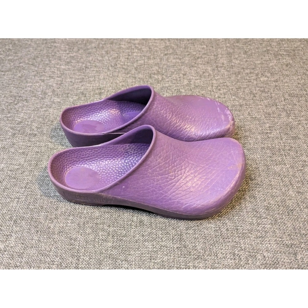 Birkenstock Super Birki Clogs Purples Polyurethane Slip On Shoes Women's 6.5 US